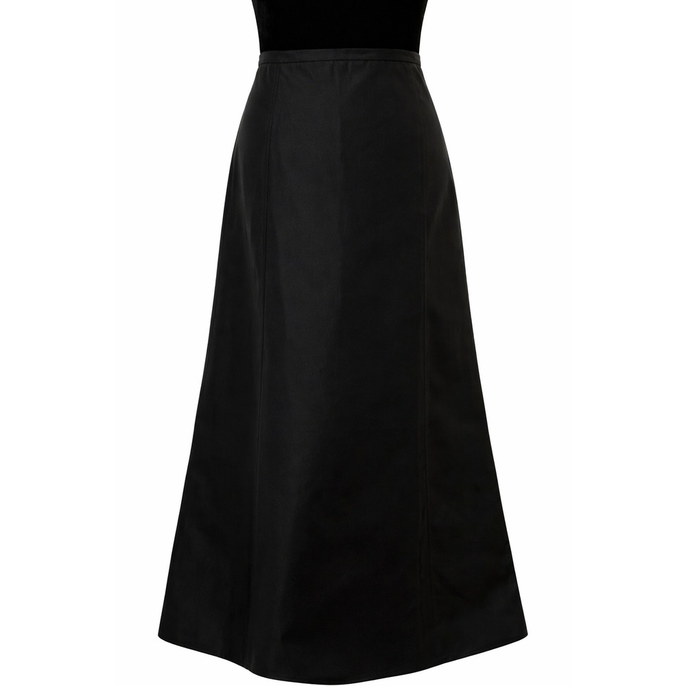 Vintage Cache Womens Eveningwear Maxi‎ Skirt With Train Size 8 Black Satin Lined